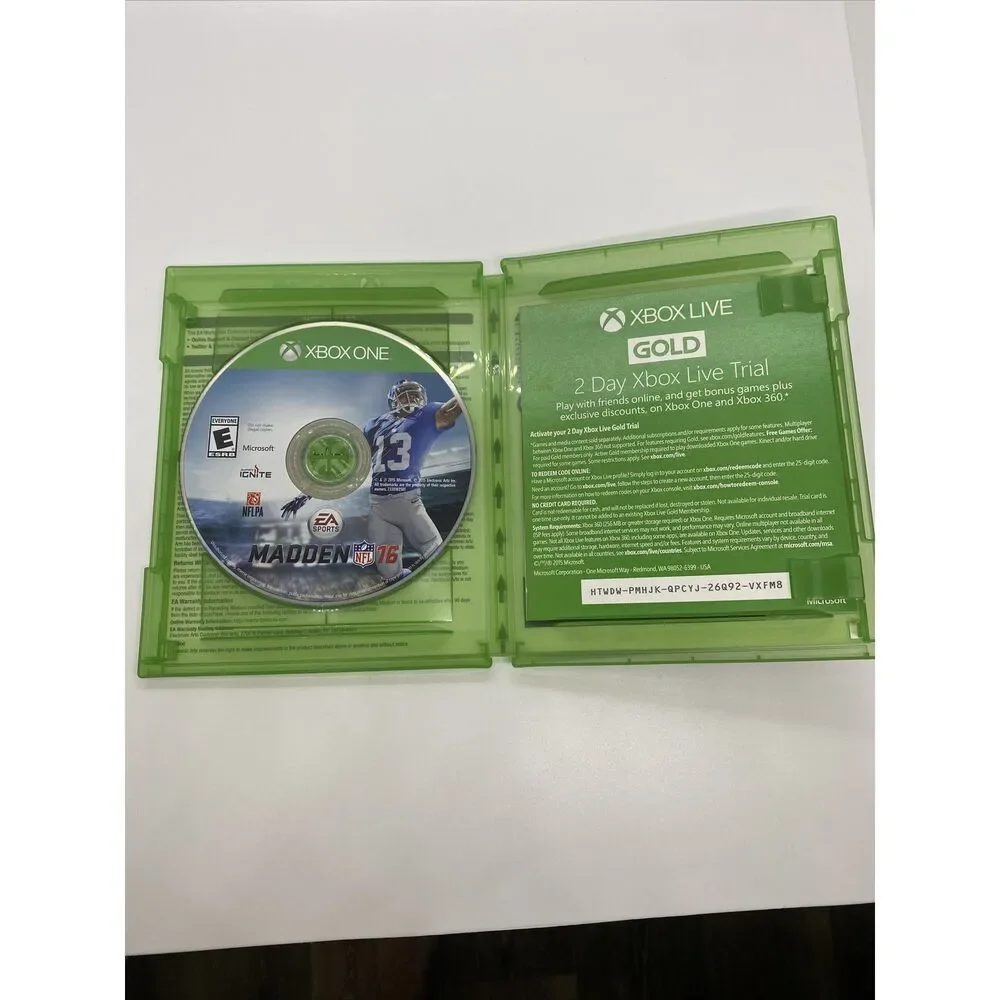 Madden NFL 16 Steelbook Edition Microsoft Xbox One Video Game
